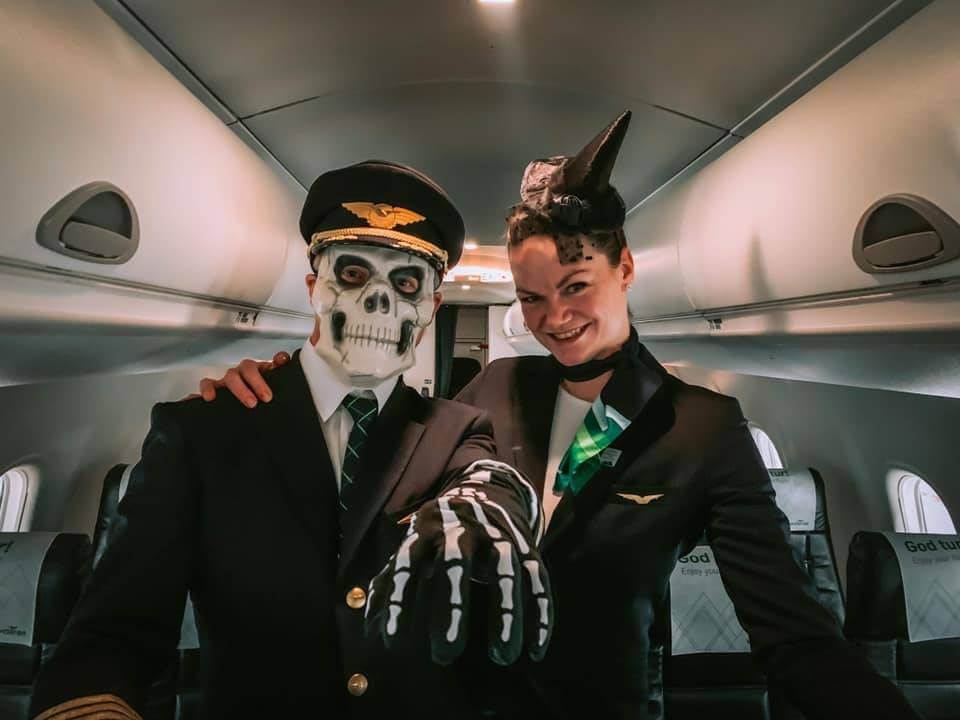 Wideroe flight attendants halloween