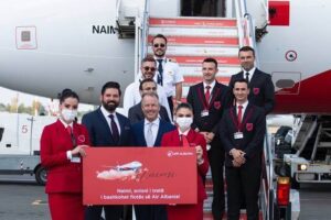 Air Albania flight attendants and pilots