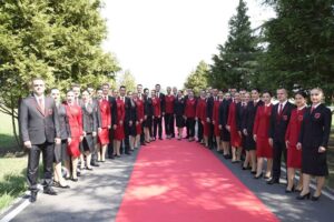 Air Albania flight attendants class photo