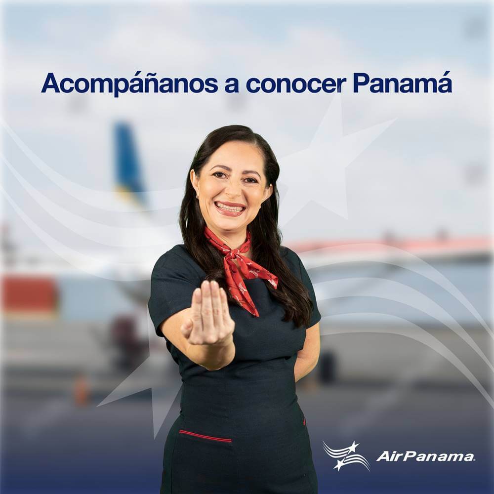 Air Panama flight attendant poster