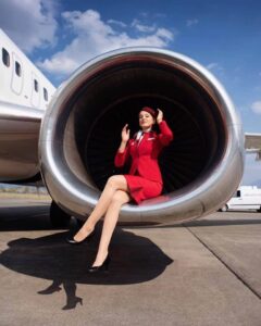 Albawings flight attendant engine