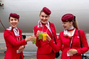 Albawings flight attendants drinks