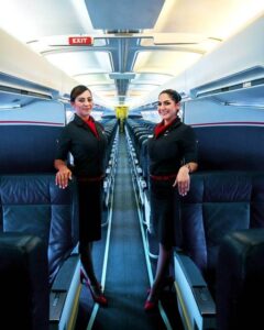 Avior Airlines flight attendant cabin