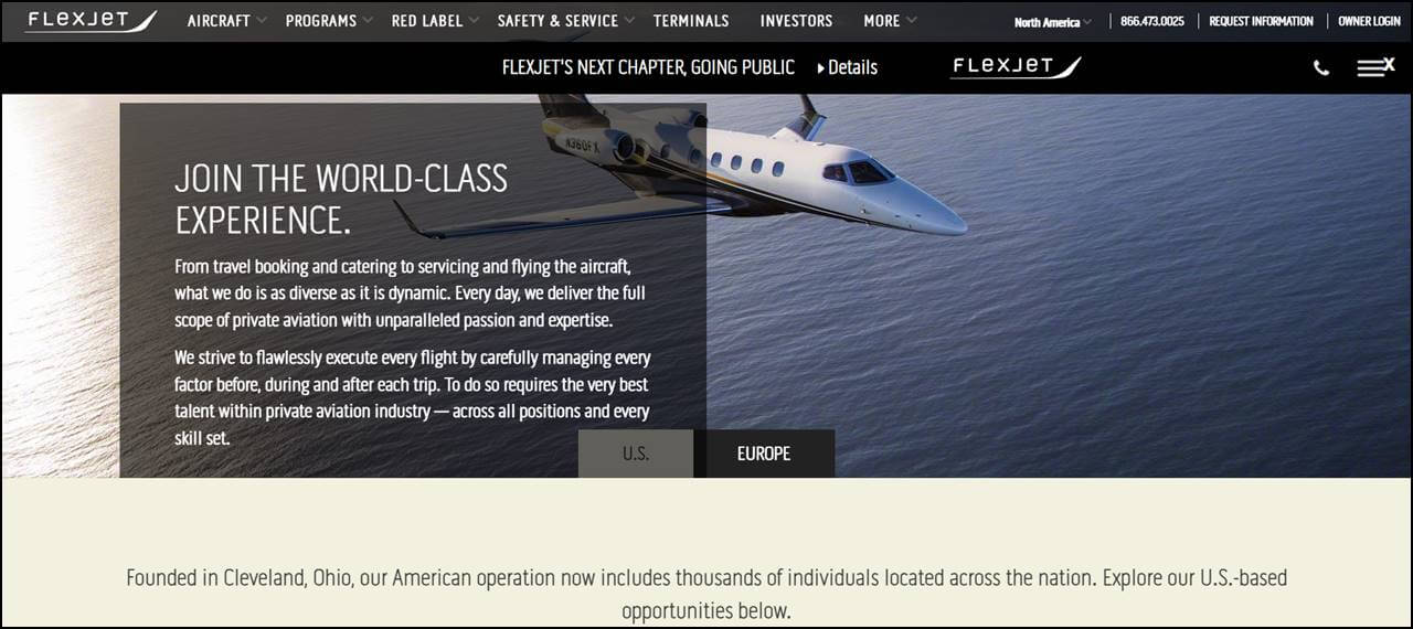 FlexJet Careers Page