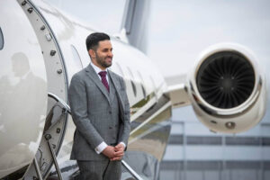 FlexJet male flight attendant