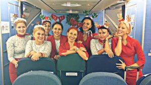GullivAir flight attendants xmas