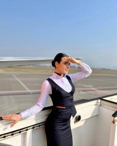 HiSky flight attendant steps