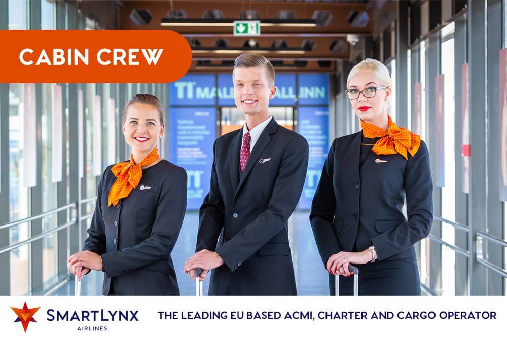 SmartLynx flight attendants aerobridge