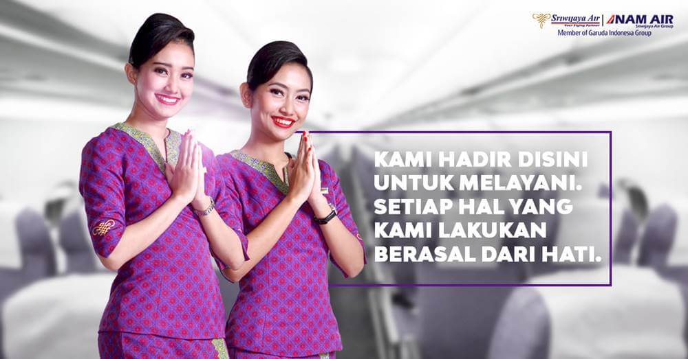 Sriwijaya Air flight attendants boarding