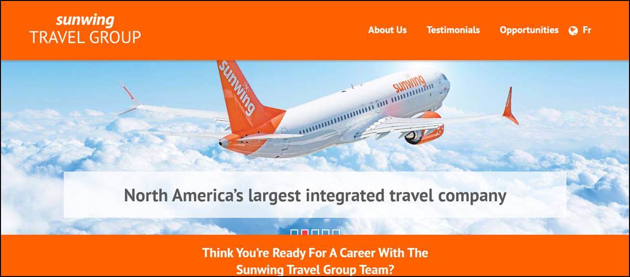 Sunwing Airlines Careers Page