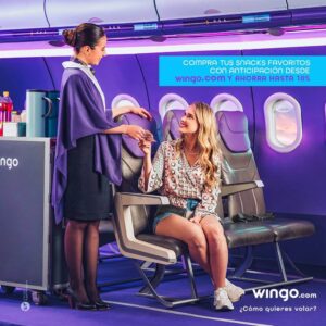Wingo female flight attendant service