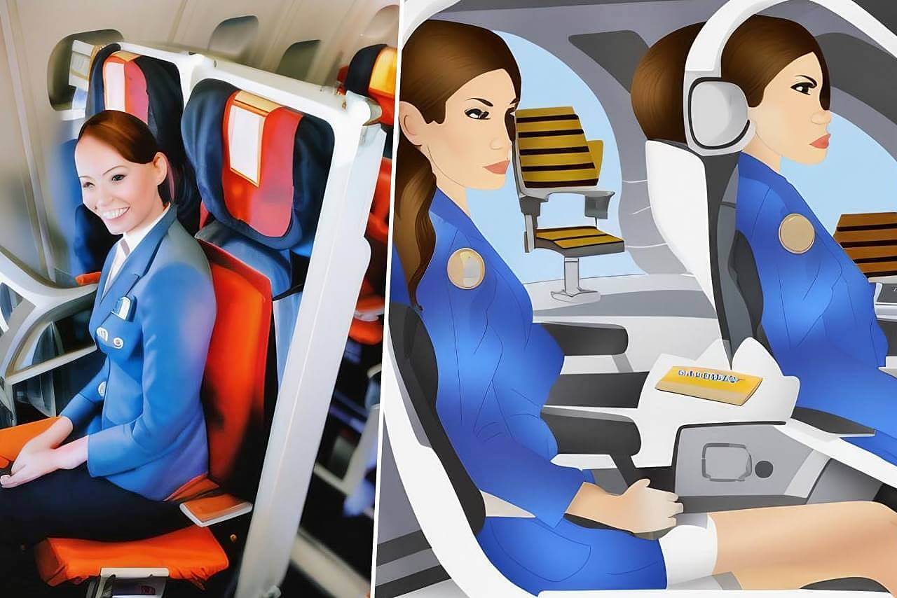 Passenger in a flight attendant jumpseat - Cabin Safety Made Easy