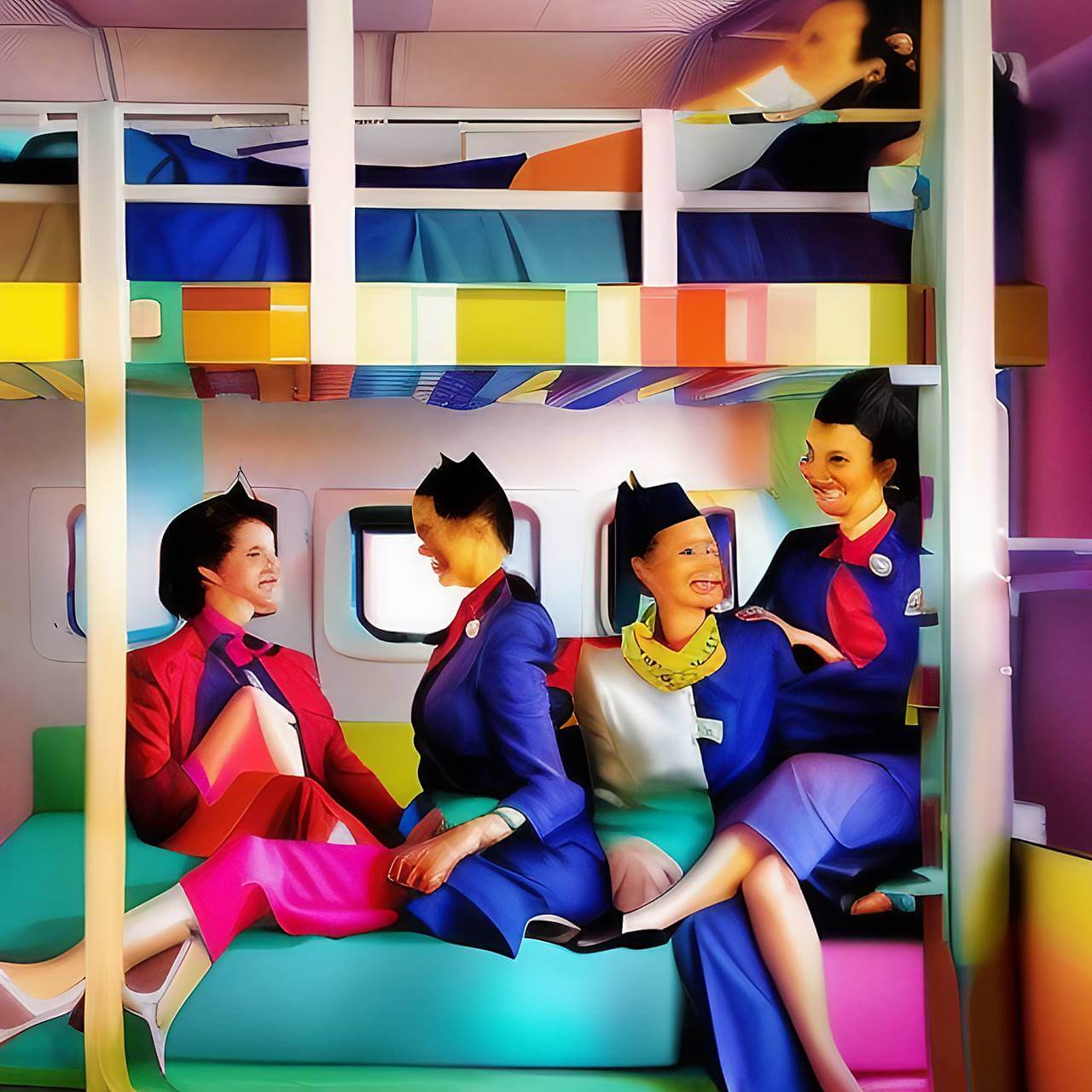 flight attendants living in hostels