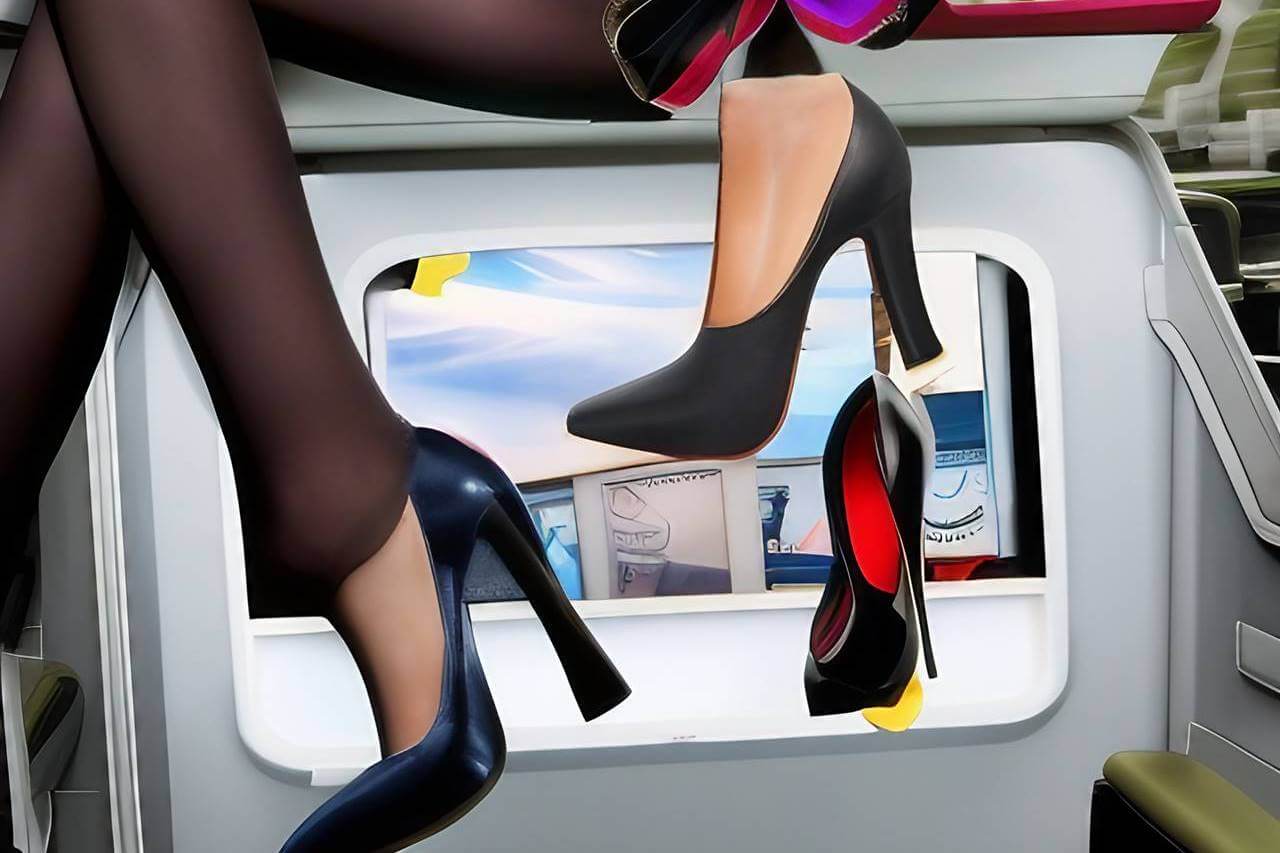 requirements for flight attendants to wear heels