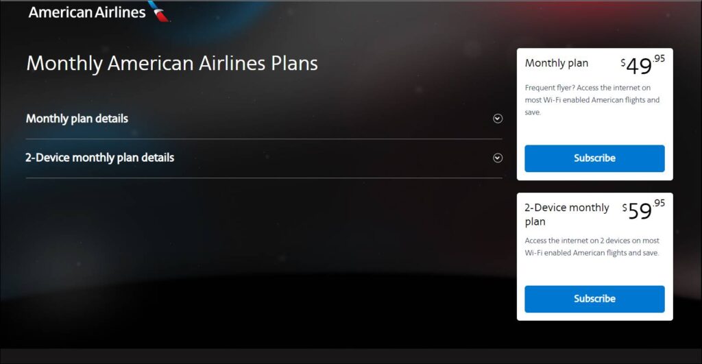 AAInflight American Airlines Inflight WiFi and Entertainment