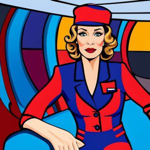 female cabin crew purser