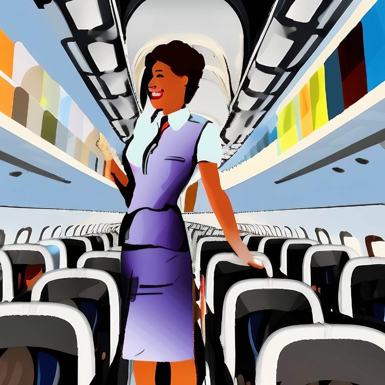 female flight attendant traveller