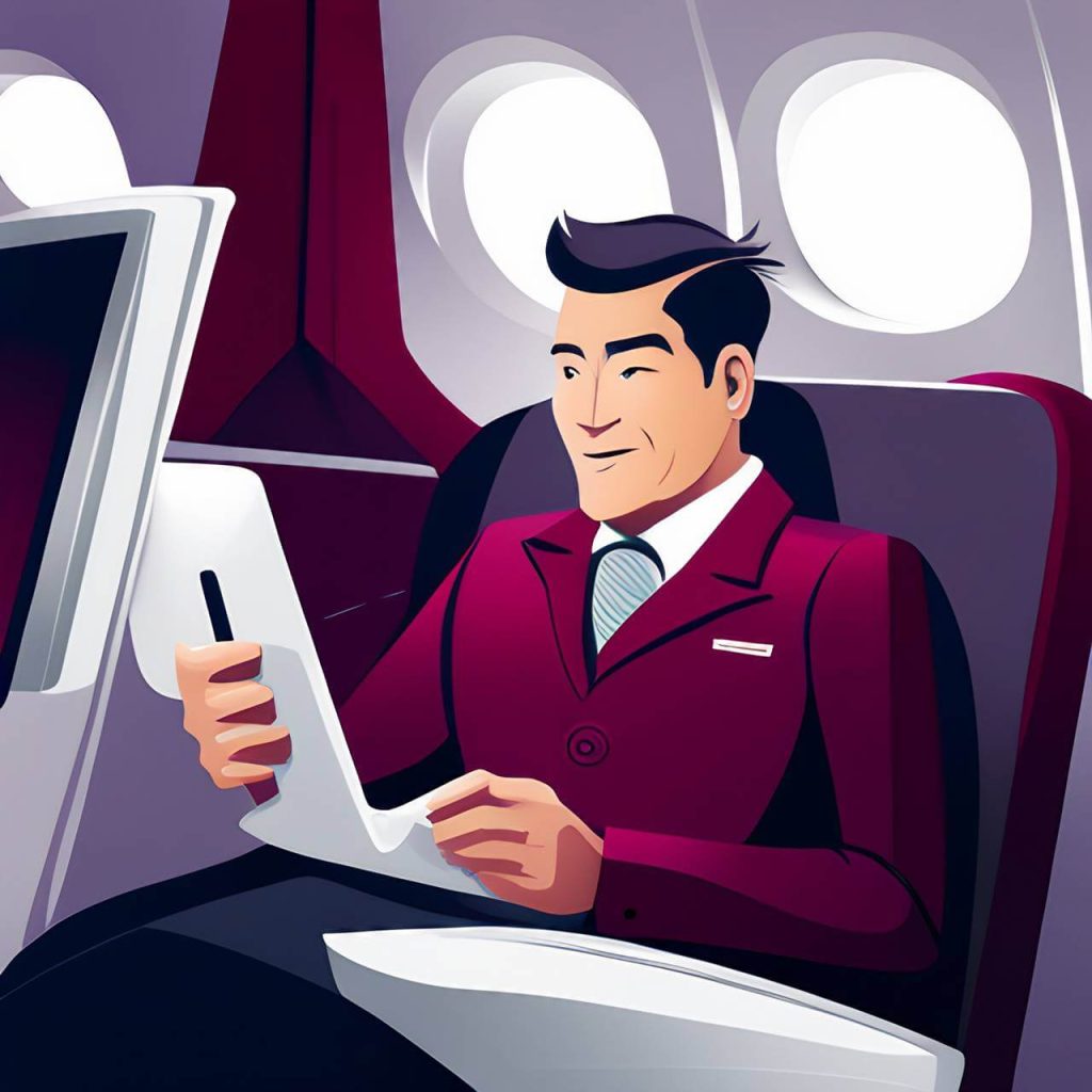 Qatar Airways Inflight WiFi Onboard and Entertainment System Cabin