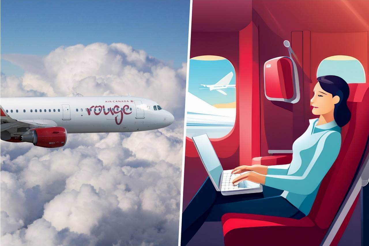 air canada rouge wifi onboard