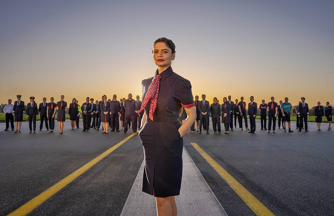 british airways new uniform flight attendant