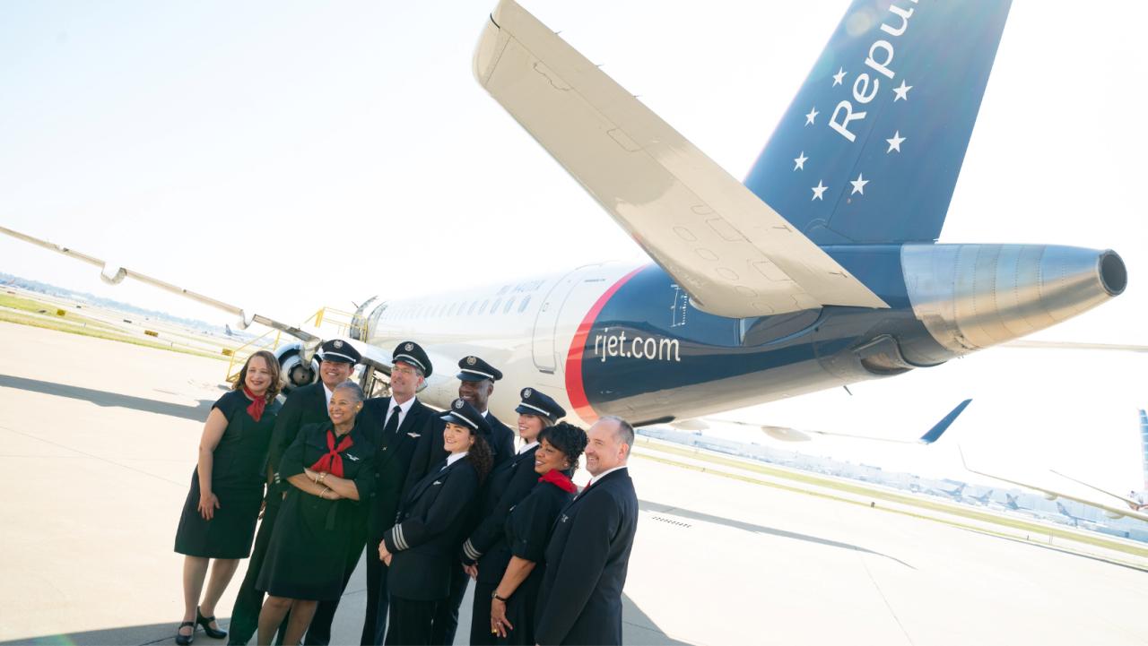 Republic Airways for pilots and Republic Airways Hub Locations for flight attendants