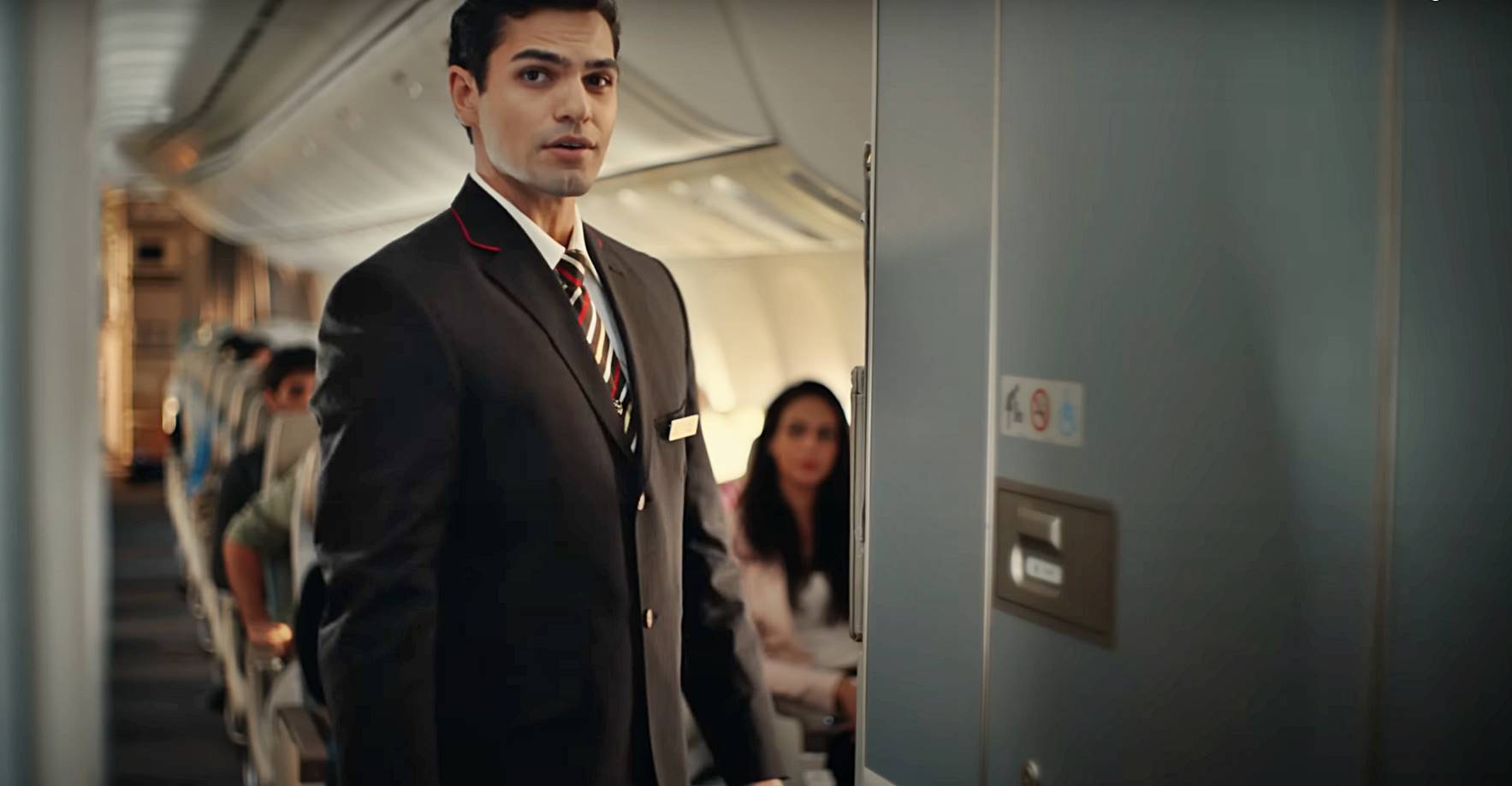 emirates male flight attendant no nonsense safety video