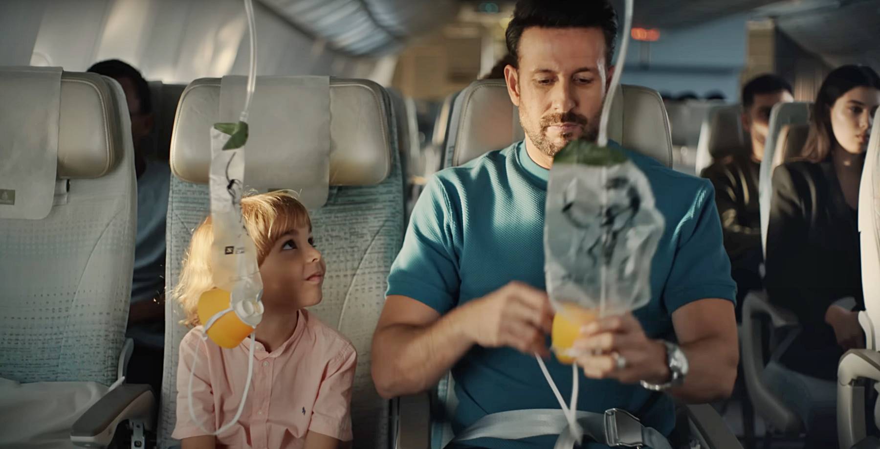 oxygen masks emirates inflight safety video