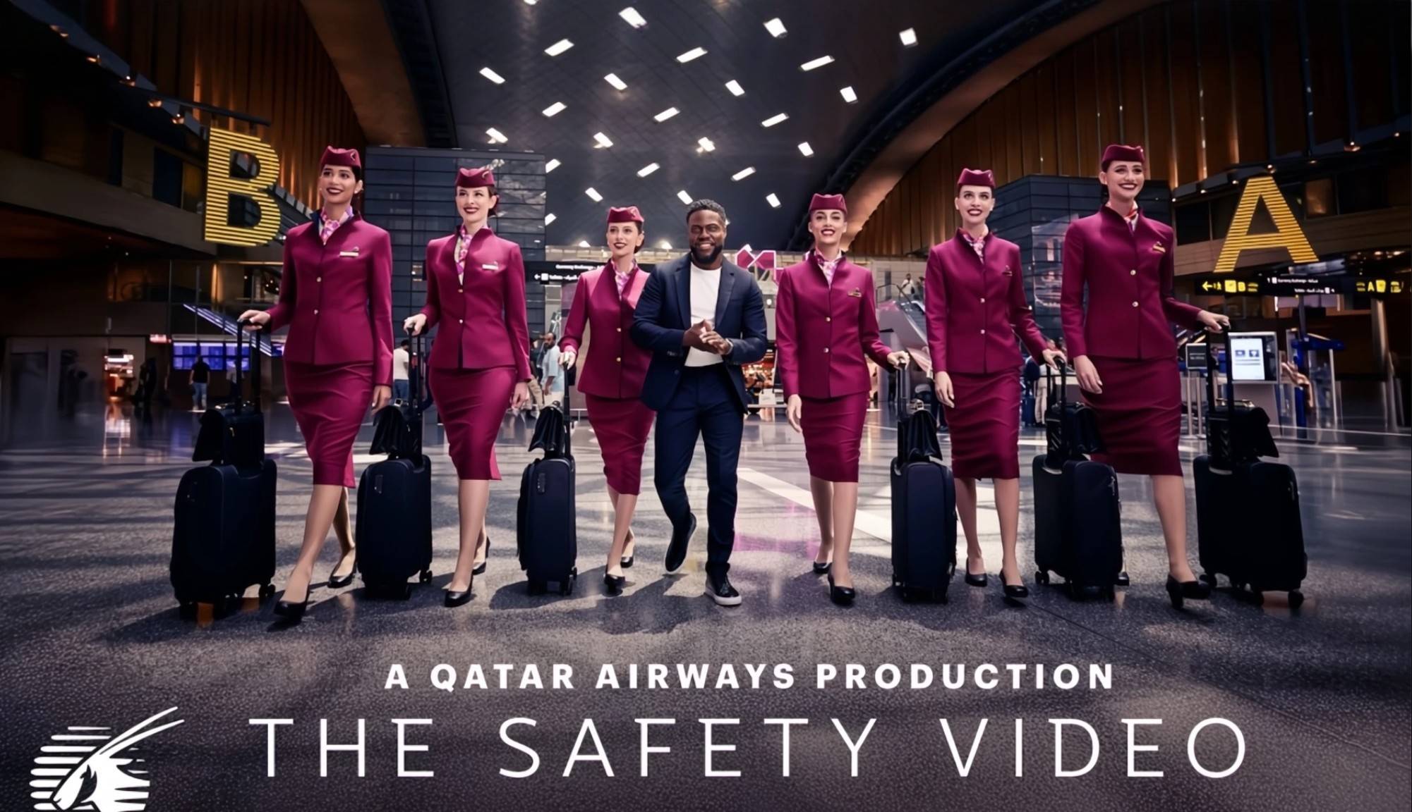 qatar airways safety video kevin hart